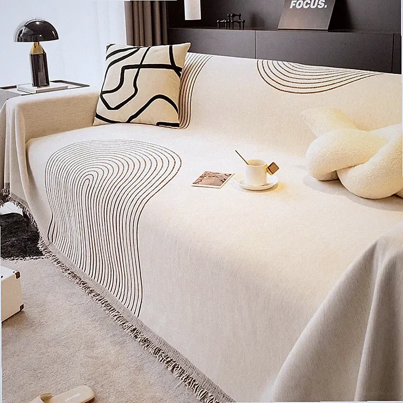 Cream Sofa Slipcover Couch Cover Blanket Sofa Furniture Protector Home Decor
