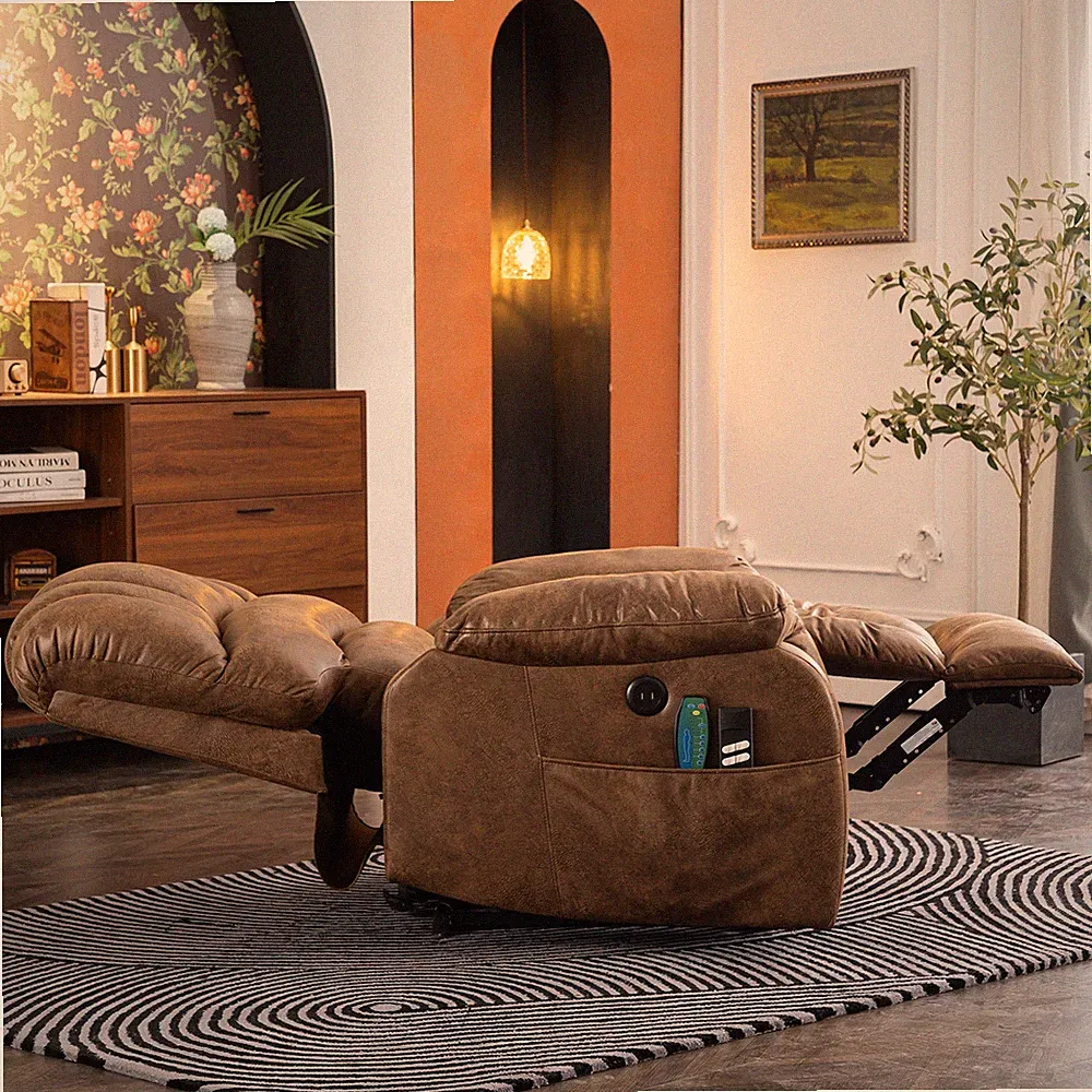 Dual Motor Lay Flat Power Lift Chair Sleeping Recliner for Elderly Big and Tall