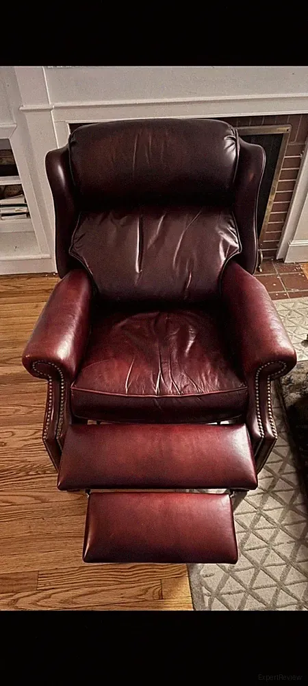 brown leather wingback recliners