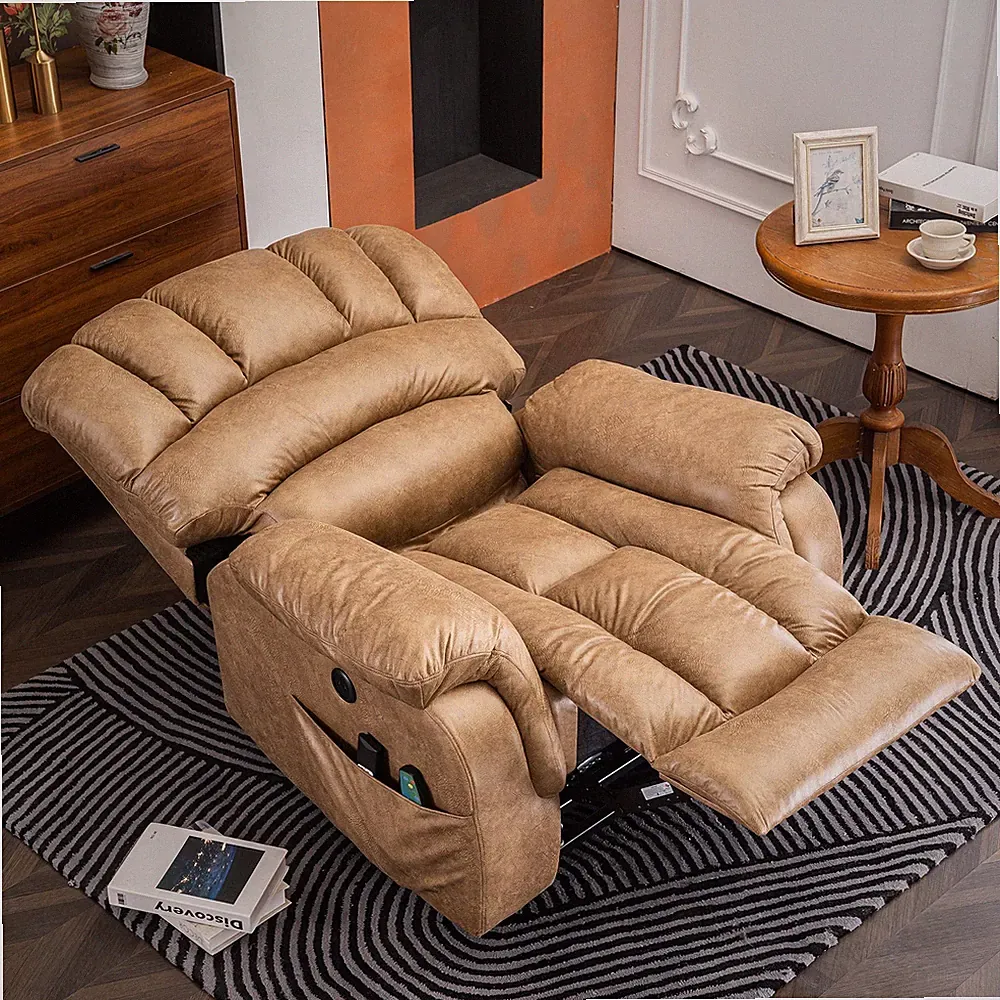 Oversized Lay Flat Dual Motor Power Lift Massage Recliner for Elderly Big Tall