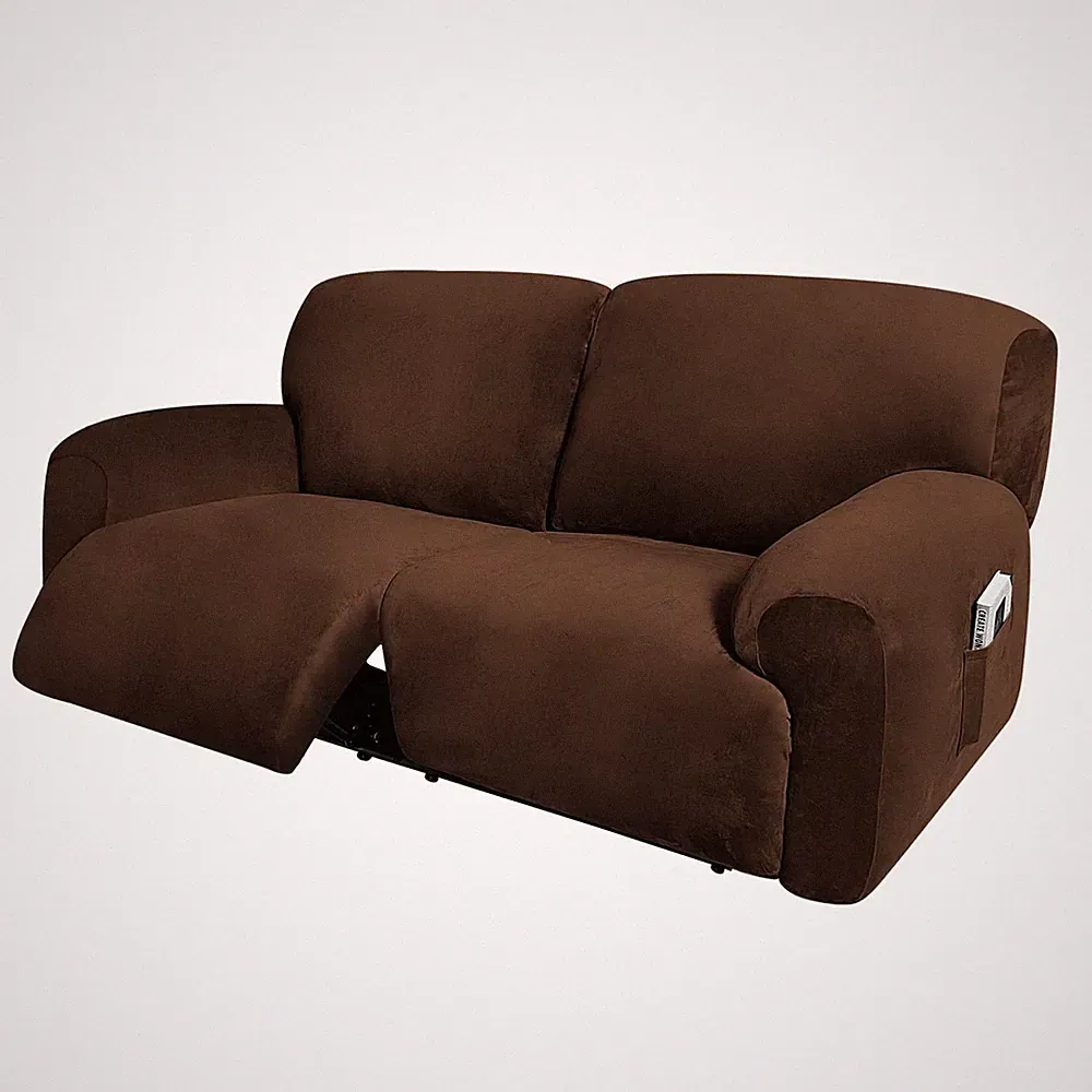 ULTICOR Extra Wide 75" - 100", Reclining 2 Seater Sofa, Chocolate